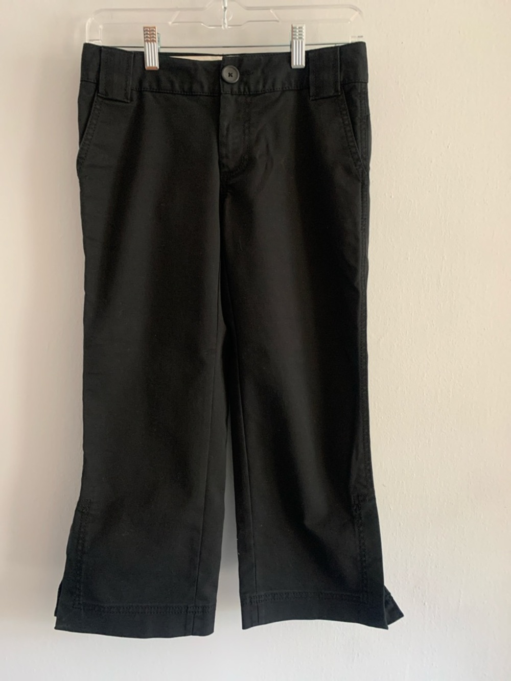 BANANA REPUBLIC Black Cropped Wide-Leg Pants